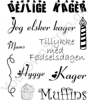 Baggrundsstempel med kageord